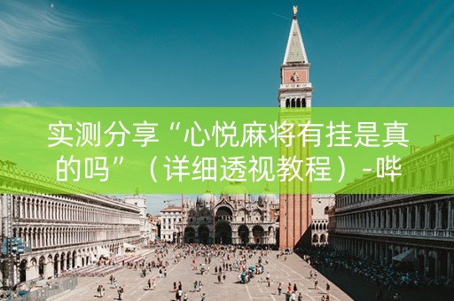 实测分享“心悦麻将有挂是真的吗”（详细透视教程）-哔哩哔哩