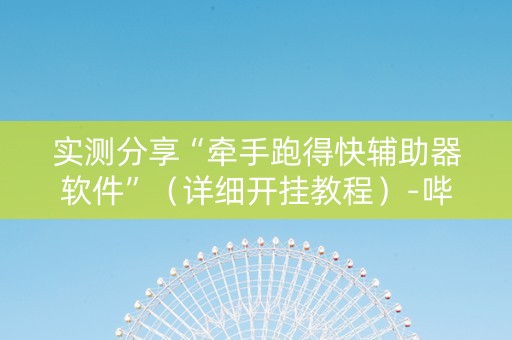 实测分享“牵手跑得快辅助器软件”（详细开挂教程）-哔哩哔哩