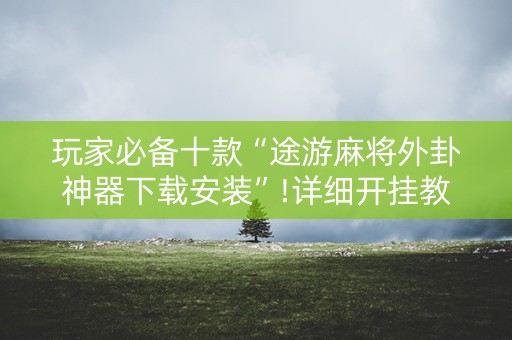 玩家必备十款“途游麻将外卦神器下载安装”!详细开挂教程-知乎