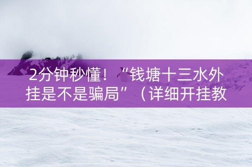 2分钟秒懂！“钱塘十三水外挂是不是骗局”（详细开挂教程）-哔哩哔哩