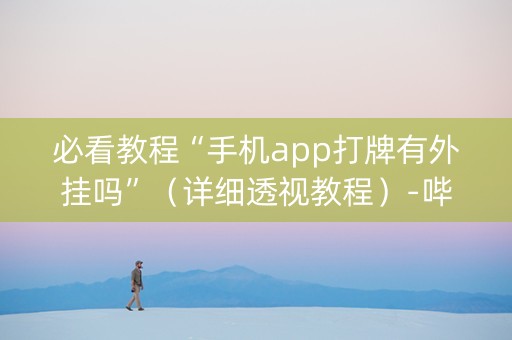 必看教程“手机app打牌有外挂吗”（详细透视教程）-哔哩哔哩