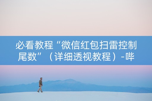 必看教程“微信红包扫雷控制尾数”（详细透视教程）-哔哩哔哩