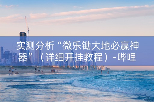 实测分析“微乐锄大地必赢神器”（详细开挂教程）-哔哩哔哩