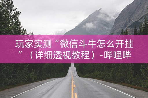 玩家实测“微信斗牛怎么开挂”（详细透视教程）-哔哩哔哩