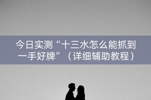 今日实测“十三水怎么能抓到一手好牌”（详细辅助教程）-哔哩哔哩