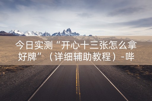 今日实测“开心十三张怎么拿好牌”（详细辅助教程）-哔哩哔哩