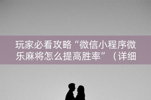 玩家必看攻略“微信小程序微乐麻将怎么提高胜率”（详细透视教程）-哔哩哔哩
