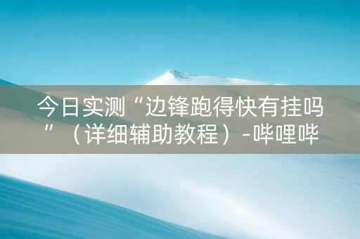 今日实测“边锋跑得快有挂吗”（详细辅助教程）-哔哩哔哩