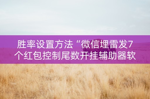 胜率设置方法“微信埋雷发7个红包控制尾数开挂辅助器软件”（详细透视教程）-哔哩哔哩