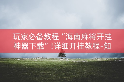 玩家必备教程“海南麻将开挂神器下载”!详细开挂教程-知乎