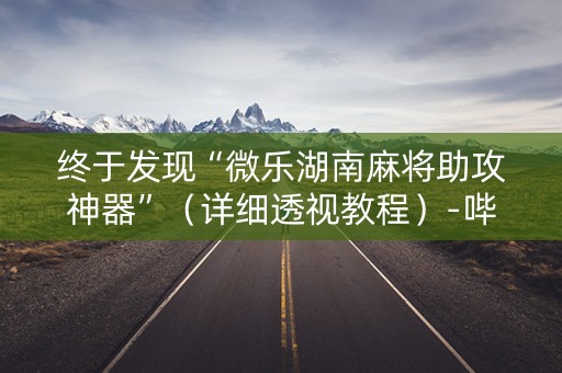 终于发现“微乐湖南麻将助攻神器”（详细透视教程）-哔哩哔哩