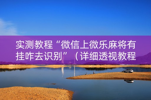 实测教程“微信上微乐麻将有挂咋去识别”（详细透视教程）-哔哩哔哩