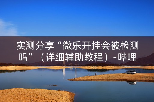 实测分享“微乐开挂会被检测吗”（详细辅助教程）-哔哩哔哩
