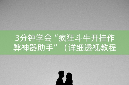 3分钟学会“疯狂斗牛开挂作弊神器助手”（详细透视教程）-哔哩哔哩