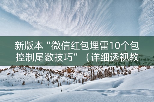 新版本“微信红包埋雷10个包控制尾数技巧”（详细透视教程）-哔哩哔哩