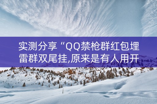 实测分享“QQ禁枪群红包埋雷群双尾挂,原来是有人用开挂”（详细透视教程）-哔哩哔哩