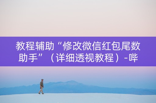 教程辅助“修改微信红包尾数助手”（详细透视教程）-哔哩哔哩
