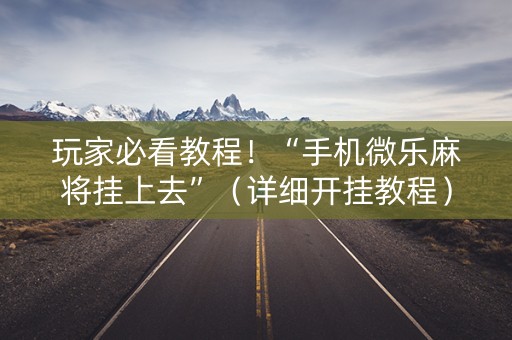玩家必看教程！“手机微乐麻将挂上去”（详细开挂教程）-哔哩哔哩