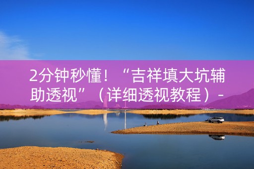 2分钟秒懂！“吉祥填大坑辅助透视”（详细透视教程）-哔哩哔哩