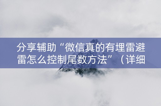 分享辅助“微信真的有埋雷避雷怎么控制尾数方法”（详细透视教程）-哔哩哔哩