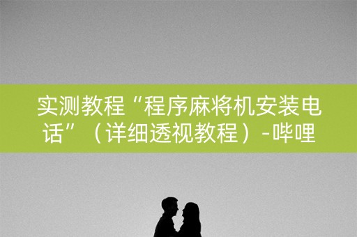 实测教程“程序麻将机安装电话”（详细透视教程）-哔哩哔哩
