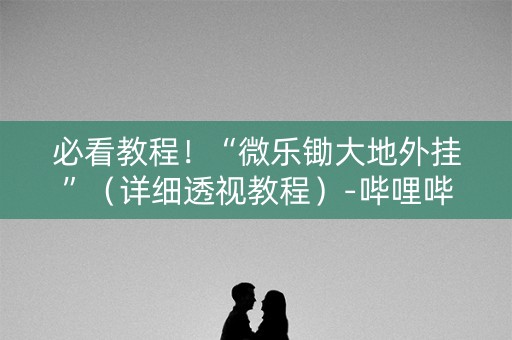 必看教程！“微乐锄大地外挂”（详细透视教程）-哔哩哔哩