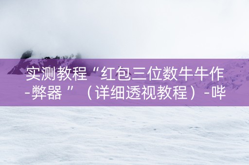 实测教程“红包三位数牛牛作-弊器 ”（详细透视教程）-哔哩哔哩
