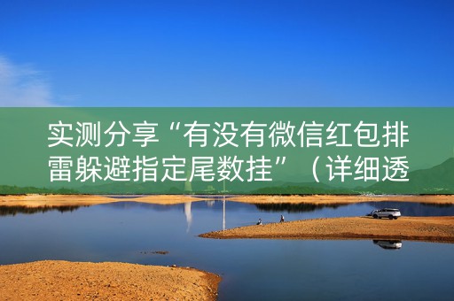 实测分享“有没有微信红包排雷躲避指定尾数挂”（详细透视教程）-哔哩哔哩