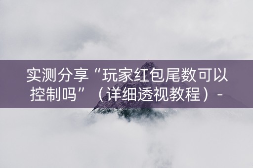 实测分享“玩家红包尾数可以控制吗”（详细透视教程）-哔哩哔哩