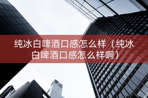 纯冰白啤酒口感怎么样（纯冰白啤酒口感怎么样啊）