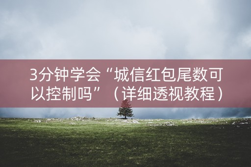 3分钟学会“城信红包尾数可以控制吗”（详细透视教程）-哔哩哔哩