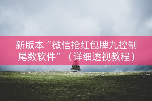 新版本“微信抢红包牌九控制尾数软件”（详细透视教程）-哔哩哔哩