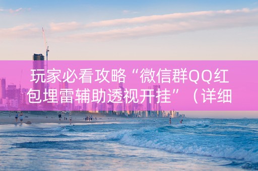 玩家必看攻略“微信群QQ红包埋雷辅助透视开挂”（详细透视教程）-哔哩哔哩