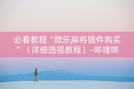 必看教程“微乐麻将插件购买”（详细透视教程）-哔哩哔哩