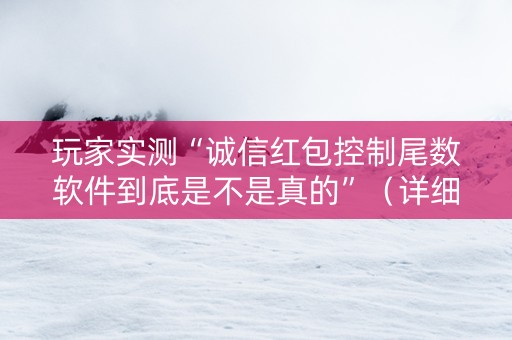 玩家实测“诚信红包控制尾数软件到底是不是真的”（详细透视教程）-哔哩哔哩