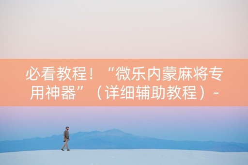 必看教程！“微乐内蒙麻将专用神器”（详细辅助教程）-哔哩哔哩