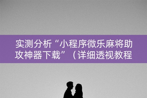 实测分析“小程序微乐麻将助攻神器下载”（详细透视教程）-哔哩哔哩