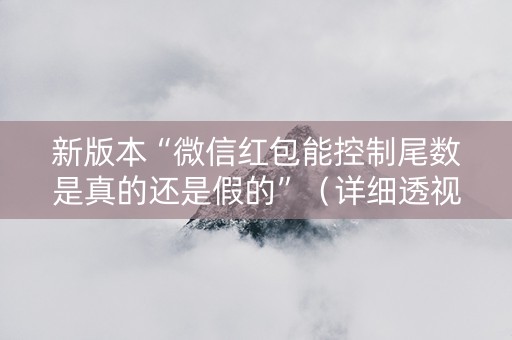 新版本“微信红包能控制尾数是真的还是假的”（详细透视教程）-哔哩哔哩