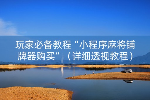 玩家必备教程“小程序麻将铺牌器购买”（详细透视教程）-哔哩哔哩