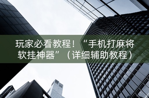 玩家必看教程！“手机打麻将软挂神器”（详细辅助教程）-哔哩哔哩