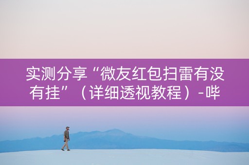 实测分享“微友红包扫雷有没有挂”（详细透视教程）-哔哩哔哩
