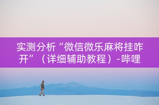 实测分析“微信微乐麻将挂咋开”（详细辅助教程）-哔哩哔哩