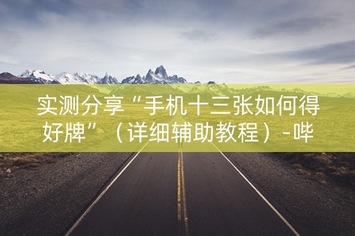 实测分享“手机十三张如何得好牌”（详细辅助教程）-哔哩哔哩