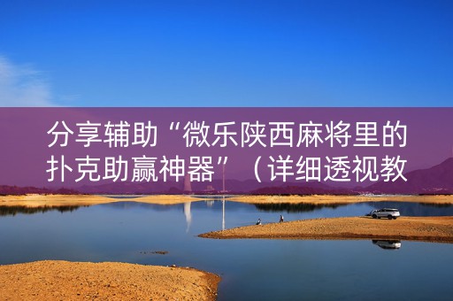 分享辅助“微乐陕西麻将里的扑克助赢神器”（详细透视教程）-哔哩哔哩