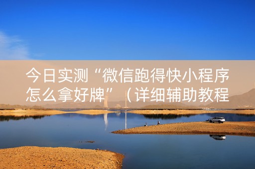 今日实测“微信跑得快小程序怎么拿好牌”（详细辅助教程）-哔哩哔哩
