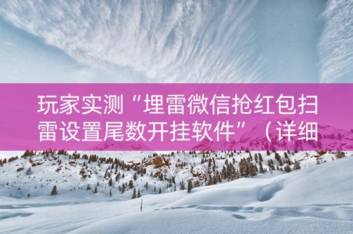 玩家实测“埋雷微信抢红包扫雷设置尾数开挂软件”（详细透视教程）-哔哩哔哩