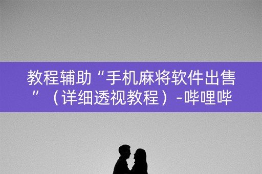 教程辅助“手机麻将软件出售”（详细透视教程）-哔哩哔哩