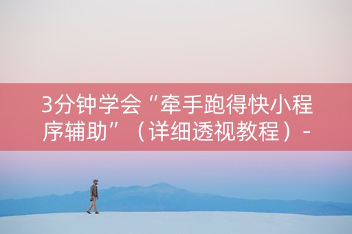 3分钟学会“牵手跑得快小程序辅助”（详细透视教程）-哔哩哔哩