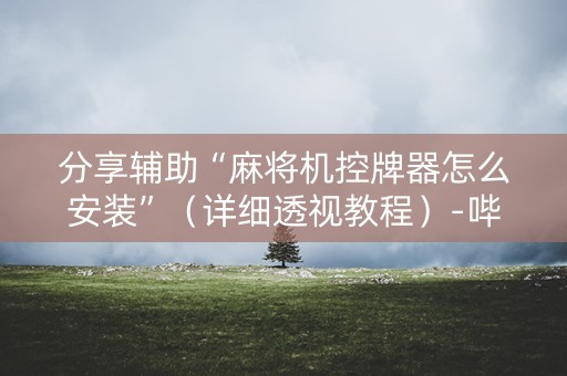 分享辅助“麻将机控牌器怎么安装”（详细透视教程）-哔哩哔哩