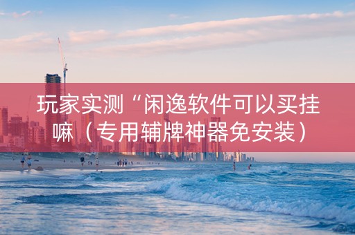 玩家实测“闲逸软件可以买挂嘛（专用辅牌神器免安装）